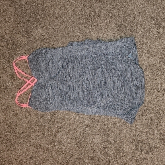 CHARLOTTE RUSSE SPORTS Gray Pink Neon Activewear Tank Top Size L - Picture 1 of 7